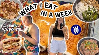 What I Eat in a Week For Weight Loss | Comparing WW (WeightWatchers) POINTS vs CALORIES, MACROS