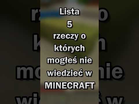 KapGo - 5 things you don't know about Minecraft #shorts #minecraft #polska