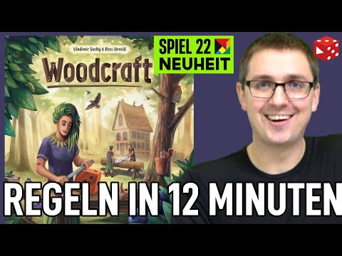 Woodcraft Rules in 12 Minutes in German - SPIEL 22 New Release - Vladimir Suchy Ross Arnold