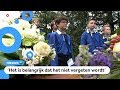 Robbert legt krans op de Nederlands-Indië herdenking voor zijn opa en oma