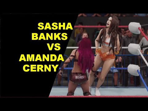WWE 2K18 Sasha Banks vs Amanda Cerny - Extreme Rules