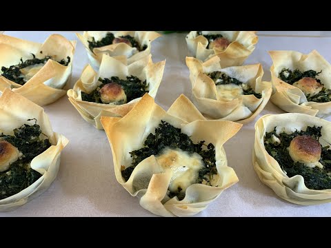 How to Make the Crunchiest Spinach and Feta Cheese Bites❗️ Light in Calories too 💯