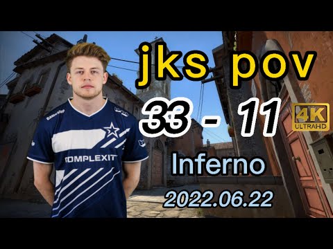 【CS:GO POV 】jks（33-11） (INFERNO) @ FACEIT 5V5 RANKED 2022.06.22