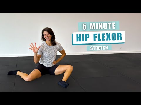 5 MINUTE HIP FLEXOR STRETCH for Beginners - Bodyweight Only Home Workout