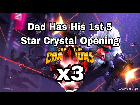 3x 5 Star Crystal Opening on Dad's Free to Play Account - Marvel Contest of Champions