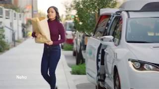 Waymo's  driverless taxi in action