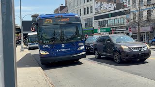 MTA Q59 bus #9542 full ride from Williamsburg Bridge Plaza to Grant St & Lorimer St.