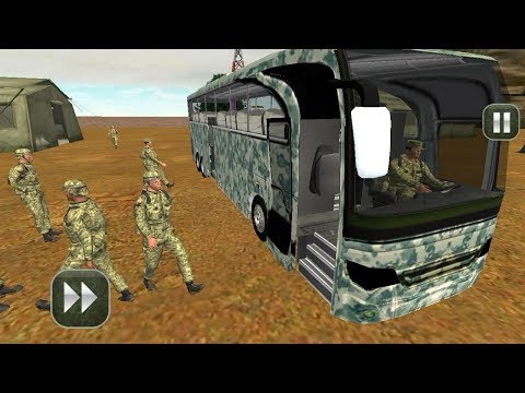 Army bus Driving 2017: military coach transporter
