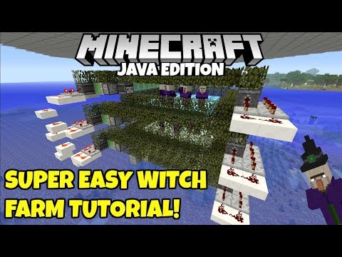 Minecraft Simple Cheap Witch Farm! 1.12/1.17 Works On Console And Java!