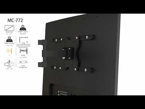 Maclean MC-772 TV Wall Bracket Holder Mount Shelf DVD Xbox PS4 PS5 LCD LED 32 "- 55 " TV Bracket 32