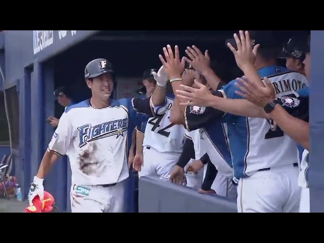 【ファーム】ファイターズ・松本 スタンドの深いところまで運ぶ第2号ホームラン!! 2018/7/16 F-E(ファーム)
