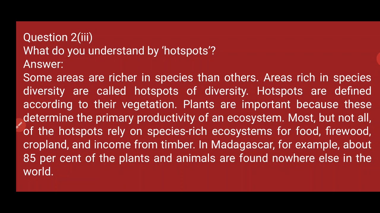 class 11 geography ch-16 biodiversity and conservation important question ( 15/1/21)
