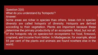 class 11 geography ch-16 biodiversity and conservation important question ( 15/1/21)