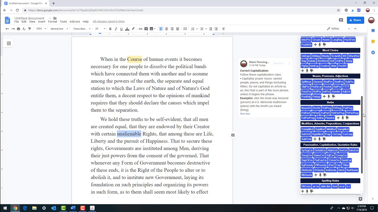 The e-Comments Chrome Extension