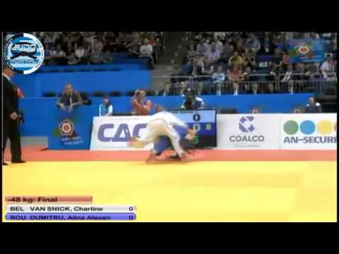 European Judo Championship Chelyabinsk 2012 Final -48kg VAN SNICK (BEL)-DUMITRU Alina (ROU)