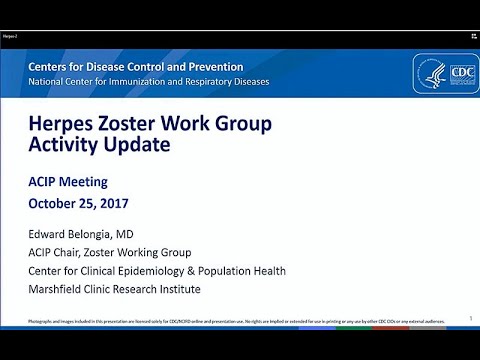 October 2017 ACIP Meeting - Herpes Zoster Vaccine