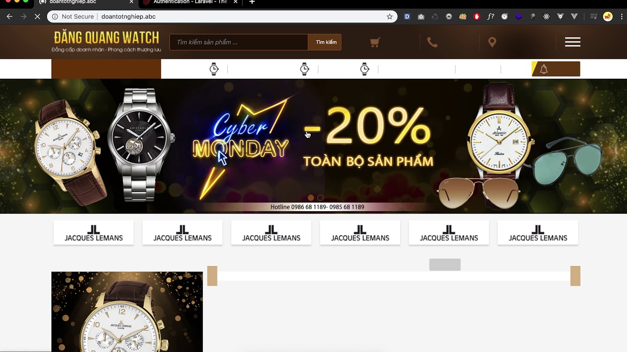 [Seri] - Website đồng hồ - Logout user