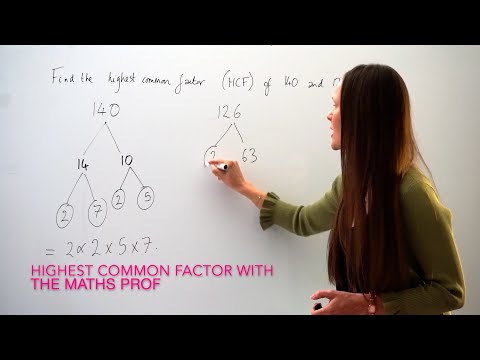 The Maths Prof: Highest Common Factor (HCF) / Greatest Common Factor (GCF) of 140 & 126