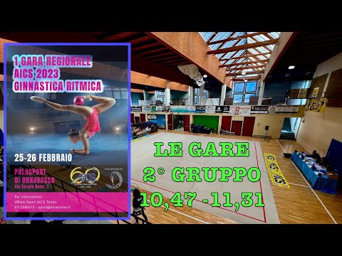 AICS Piemonte 1^ Gara Regionale Ginnastica Ritmica 2° Gruppo 25.2.23 ORNAVASSO VB