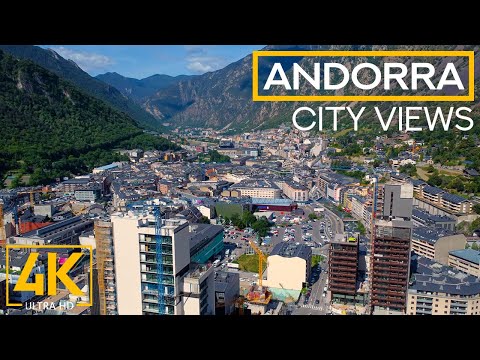 ANDORRA, ein winziger Mikrostaat inmitten der Pyrenäen – Stadtleben + Drohnenansichten (4K UHD)