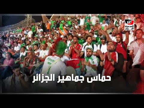 جماهير الجزائر تحمس لاعبيها أثناء مواجهة السنغال