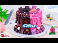 Best Ever Miniature Half Strawberry Half Chocolate Cake Decorating ASMR Cooking Mini Food