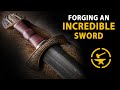 Forging an INCREDIBLE Viking Sword - Pattern Welding with Meteorite!