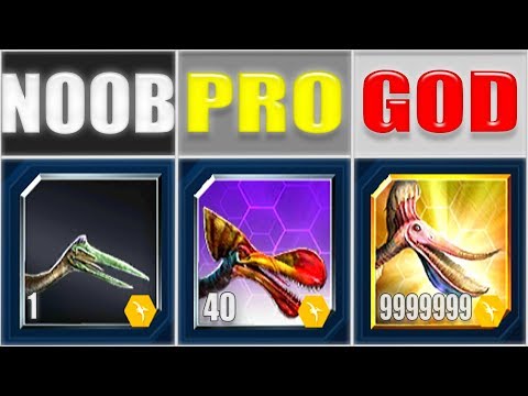 NOOB vs PRO vs GOD - PTERODAUSTRO 999 GOLDEN REWARDS PACK | JURASSIC WORLD THE GAME