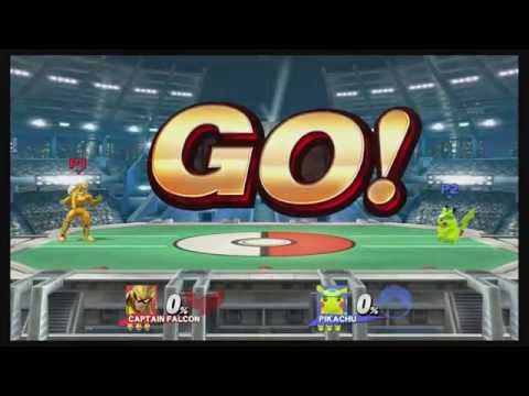 Super Smash Bros - Captain Falcon vs Pikachu - Match 1