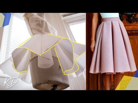 How To: Draft Box Pleated Circle Skirt Pattern | Kim Dave
