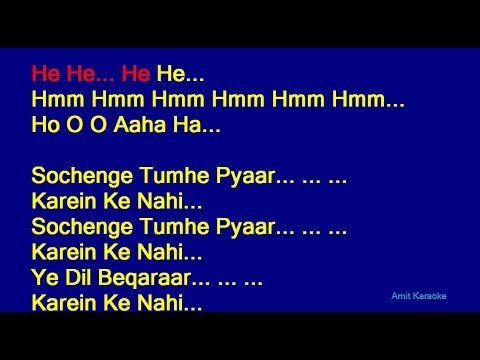 Sochenge Tumhe Pyar – Kumar Sanu Hindi Full Karaoke with Lyrics