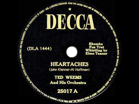 1947 HITS ARCHIVE: Heartaches - Ted Weems (Decca reissue of 1938 version--a #1 record)