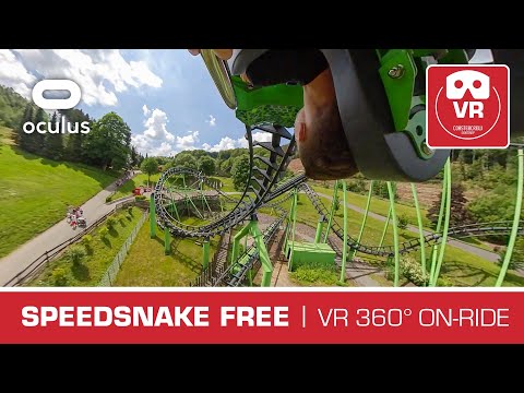 SpeedSnake free Fort Fun 360° | VR Roller Coaster on-ride POV Achterbahn Montaña Rusa #vr360