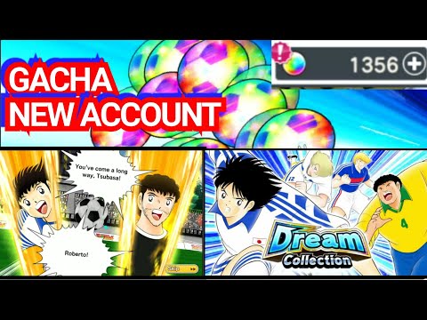 GACHA NEW ACCOUNT DREAM COLLECTION 10 SSR TICKET AND MANY MORE. CAPTAIN TSUBASA DREAM TEAM