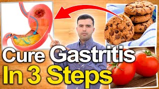 CURE GASTRITIS IN 3 SIMPLE STEPS - Heartburn, Stomach Pain and Indigestion NO MORE