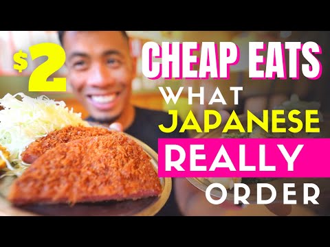 Under $2 Foods at a Japanese Izakaya Restaurant in Tokyo