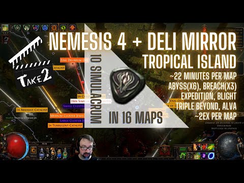 Nemesis 4 Simulacrum Farm Tropical Island (T14) Preparation & Results TAKE 2 (13-15ex per hour)