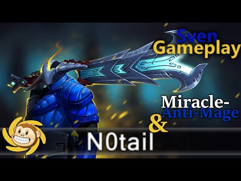 N0tail - Sven - Gameplay  &  Miracle- (Anti-Mage) (Monkey) Business - Ranked Match