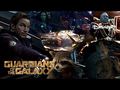 Guardians Of The Galaxy | Guardians Arrive On Xandar - Ronan’s Ship Scene | Disney+ [2014]