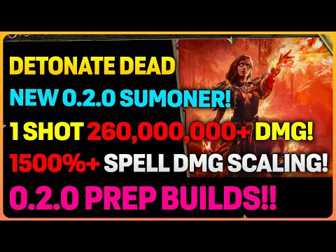 BEST Detonate Dead 1 SHOT NUKE Build In POE 2 | Patch 0.2.0 Preparation Builds