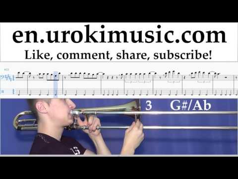 How to Play Trombone Prince Royce & Chris Brown - Just As I Am Tabs Part#2 um-hli352