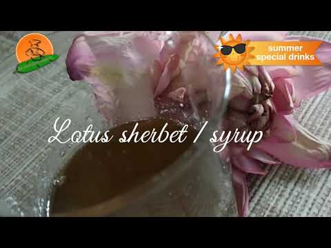Lotus flower sherbet /syrup /summer drinks /தாமரைப்பூ சர்பத்து