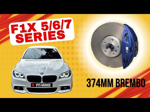 BMW 5/6/7 series front brake upgrade f01 f02 f06 f07 f10 f11 f12 f13 374mm discs G Calipers pads