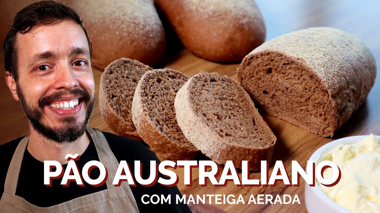 PÃO AUSTRALIANO (com manteiga aerada): Receita de pão macio com farinha integral e mel