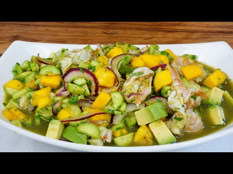 CEVICHE DE CAMARÓN CON MANGO UNA DELICIOSA RECETA PARA TODA LA FAMILIA