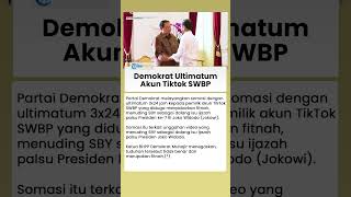 Tuding SBY Terlibat Isu Ijazah Palsu Jokowi, Akun TikTok SWBP Diultimatum Partai Demokrat