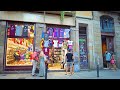 Barcelona La Ribera Old Town Summer Walk in Catalonia, Spain