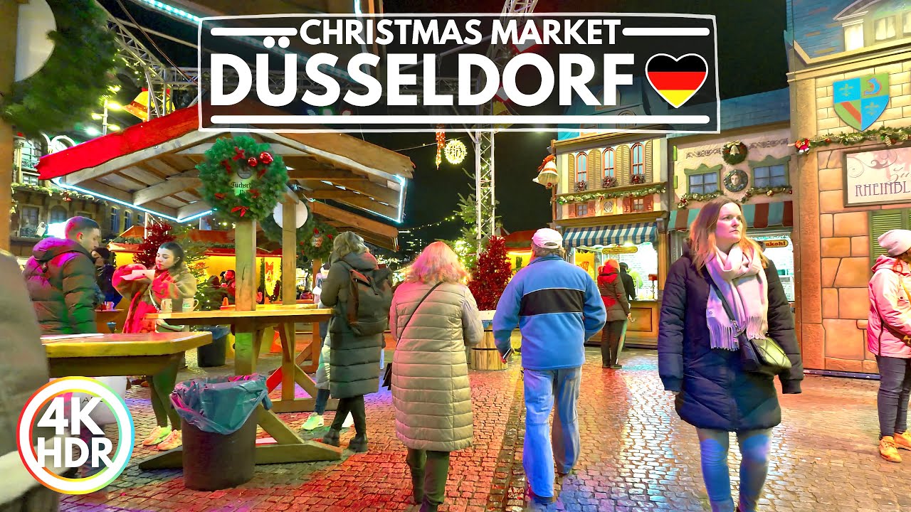 🎄 Düsseldorf Christmas 2025 Walking Tour in Germany 4K HDR 60FPS ✨