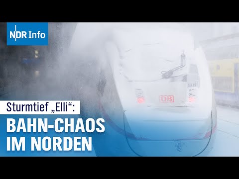 Sturmtief "Elli": Deutsche Bahn stellt Fernverkehr im Norden komplett ein | NDR Info