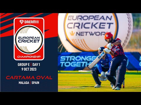 🔴 Dream11 European Cricket Championship, 2023 | Group E - Day 1 | T10 Live European Cricket